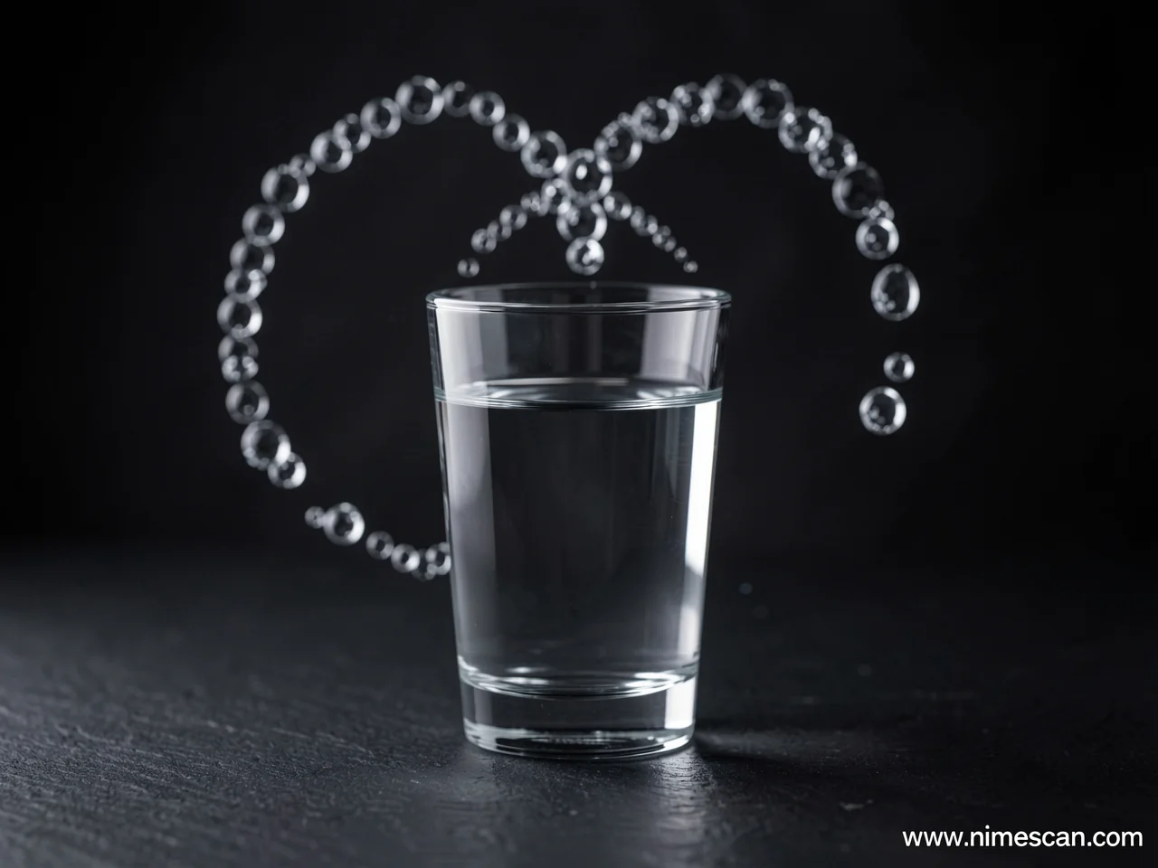 Un vaso transparente de agua del grifo sobre una encimera neutra junto a un grifo monomando de cocina, ilustrando los límites de PFAS de la Directiva europea sobre el agua potable que se hicieron obligatorios en todos los Estados miembros el 12 de enero de 2026